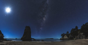 Milky way over Cathedral Cove