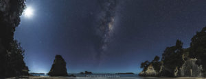 Milky way over Cathedral Cove