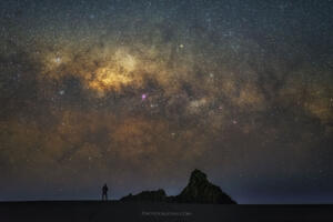 50mmレンズで撮影した天の川の星景写真