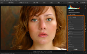 ポートレート・エンハンサーの操作パネル