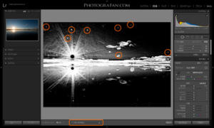 Lightroomのスポットの可視化