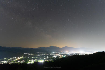 夜景×天の川：フィルターなし