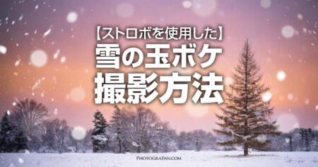 幻想的な雪の玉ボケの撮影方法！ストロボを使った冬の撮影テクニック